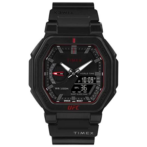 Timex orologio analogico-digitale al quarzo uomo con cinturino in resina tw2v55200jr