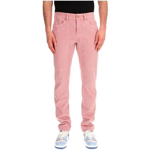 Jeckerson pantalone john con microtrama rosa