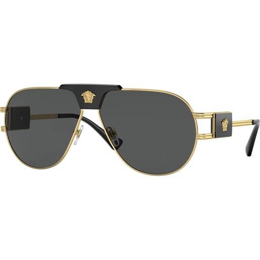 Versace ve2252 100287 aviator - occhiali da sole uomo oro