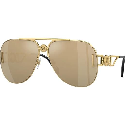 Versace ve2255 100203 aviator - occhiali da sole unisex oro
