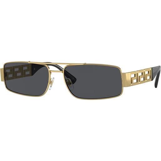 Versace ve2257 100287 rettangolari - occhiali da sole uomo oro