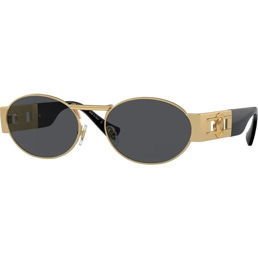 Versace ve2264 100287 ovali - occhiali da sole unisex oro