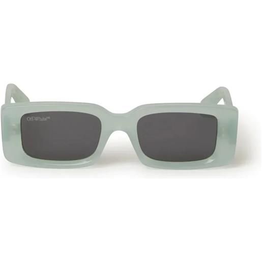 Off White arthur rettangolari - occhiali da sole unisex verde
