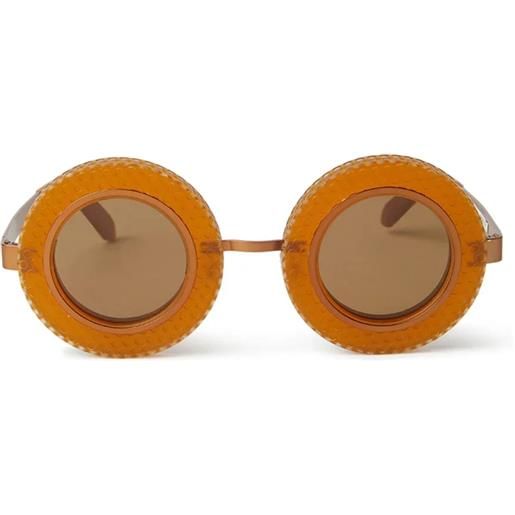 Off White chicago oeri100 2764 rust rotondi - occhiali da sole unisex bronzo arancione