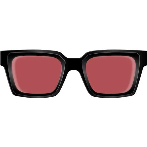 Off White clip on squadrati - occhiali da sole unisex nero