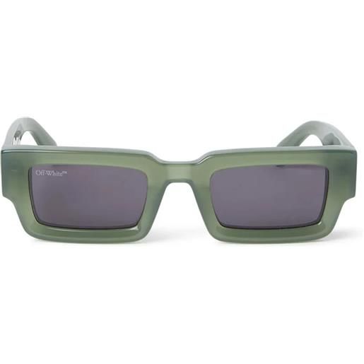Off White lecce rettangolari - occhiali da sole unisex verde