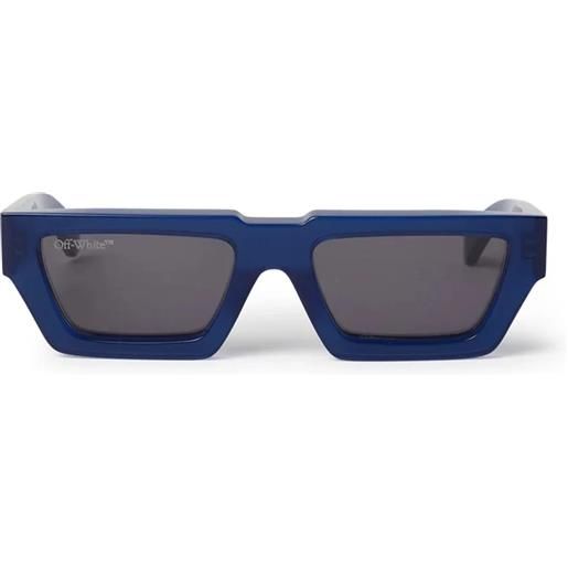 Off White manchester rettangolari - occhiali da sole unisex blu