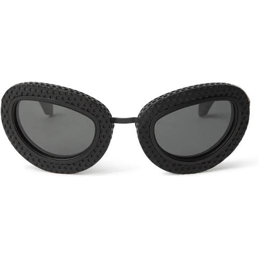 Off White tokyo oeri099 1007 black ovali - occhiali da sole unisex nero