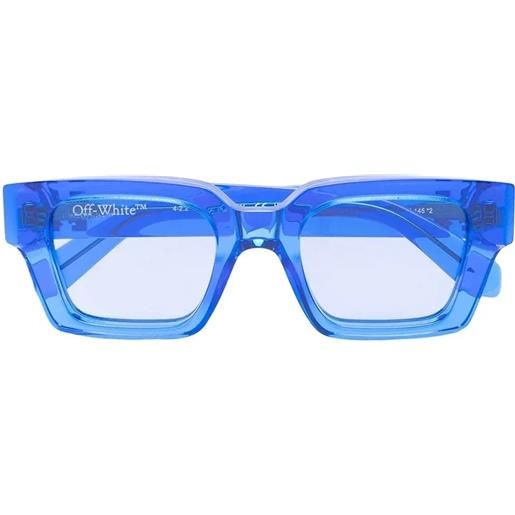 Off White virgil squadrati - occhiali da sole unisex trasparente blu