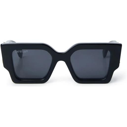 Off White catalina oeri003 1007 black squadrati - occhiali da sole unisex nero