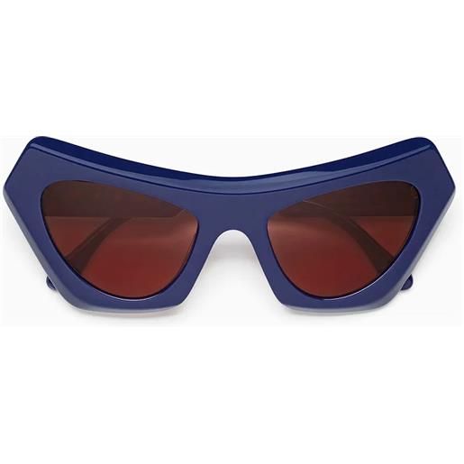 Marni devils pool j8z geometrici - occhiali da sole unisex blu