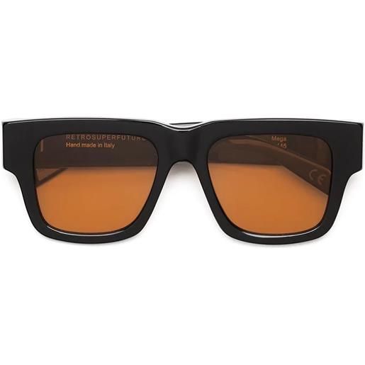 Retrosuperfuture mega refined b5y squadrati - occhiali da sole unisex nero