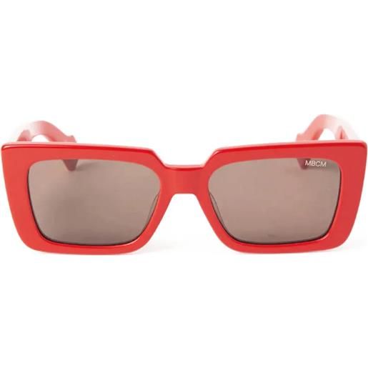 Marcelo Burlon tecka ceri018 2007 red orange squadrati - occhiali da sole unisex arancione rosso