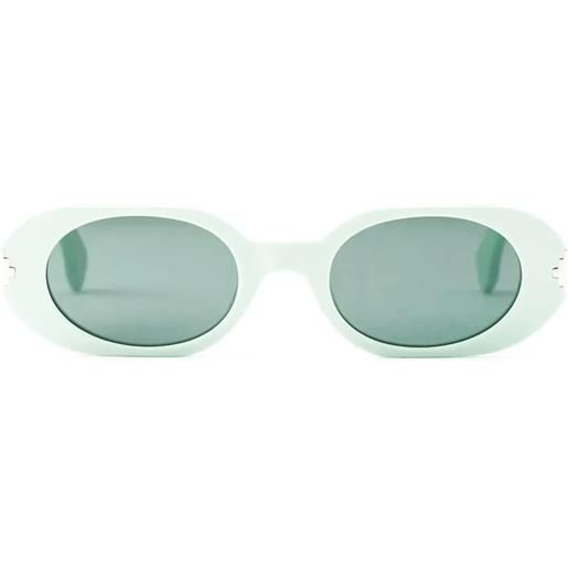 Marcelo Burlon nire ceri002 5255 tiffany ovali - occhiali da sole unisex azzurro