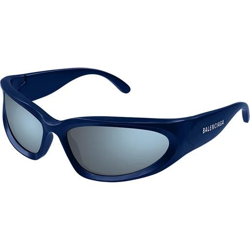 Balenciaga bb0157s 009 blue - occhiali da sole uomo blu