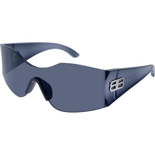 Balenciaga bb0292s 002 blue - occhiali da sole unisex blu