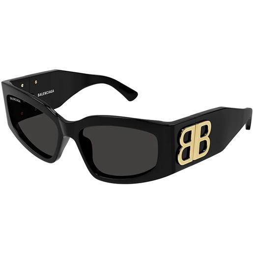 Balenciaga bb0321s 002 black grey - occhiali da sole donna neri
