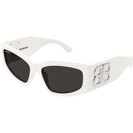 Balenciaga bb0321s 005 white grey - occhiali da sole donna bianchi