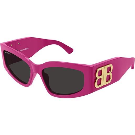 Balenciaga bb0321s 006 pink grey - occhiali da sole donna rosa