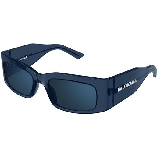 Balenciaga bb0328s 004 blue - occhiali da sole unisex blu