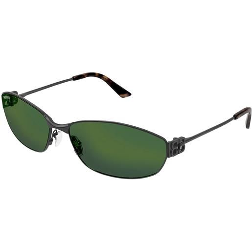 Balenciaga bb0336s 005 grey green - occhiali da sole unisex grigio