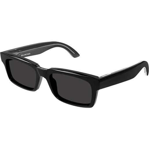 Balenciaga bb0345s 001 black grey - occhiali da sole uomo neri