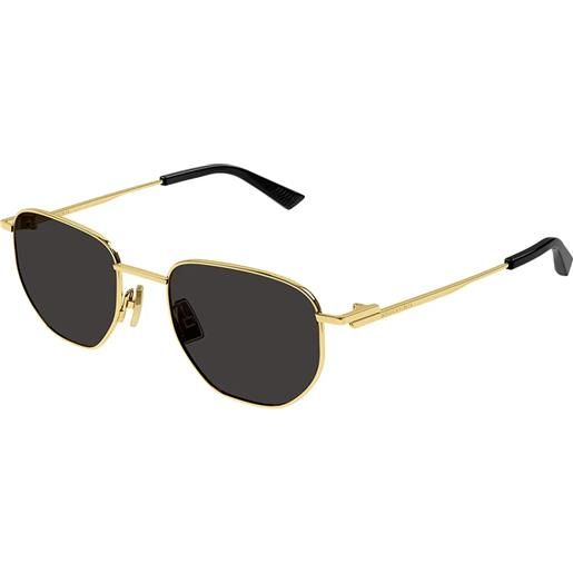 Bottega Veneta bv1301s 001 gold grey - occhiali da sole unisex oro
