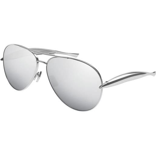 Bottega Veneta bv1305s 003 silver - occhiali da sole unisex argento