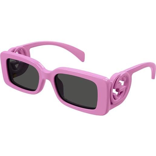 Gucci gg1325s 006 pink grey - occhiali da sole donna rosa