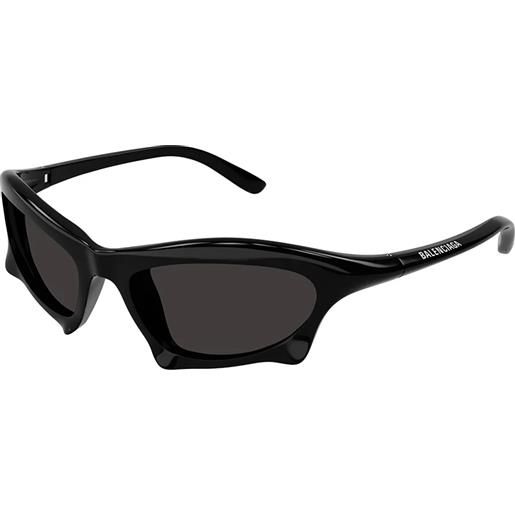 Balenciaga bb0229s 001 geometrici - occhiali da sole uomo nero