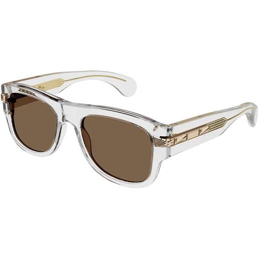 Gucci gg1517s 004 crystal brown - occhiali da sole uomo trasparenti