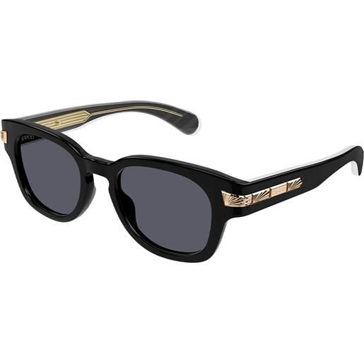 Gucci gg1518s 001 black grey - occhiali da sole uomo neri