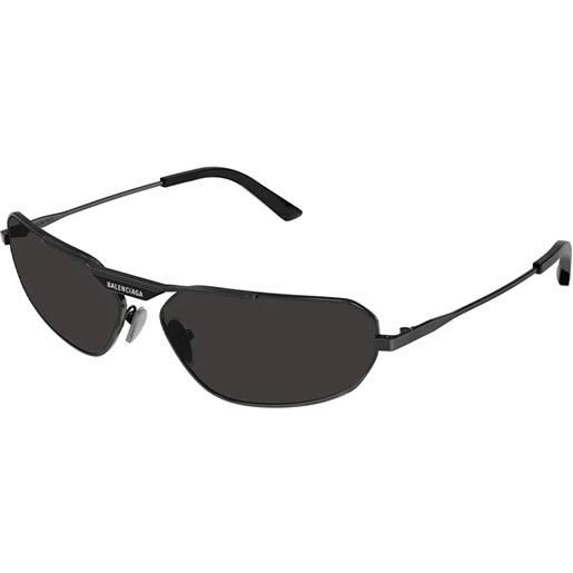 Balenciaga bb0245s 001 geometrici - occhiali da sole uomo grigio