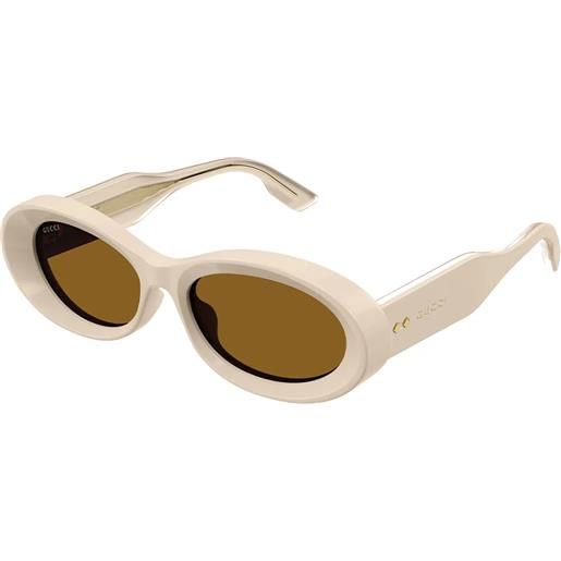 Gucci gg1527s 004 beige brown - occhiali da sole donna beige