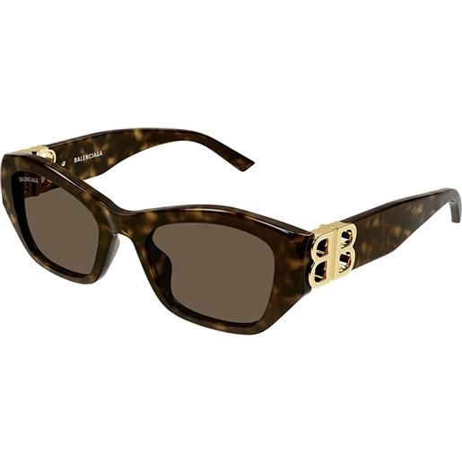 Balenciaga bb0311sk 002 cat-eye - occhiali da sole havana