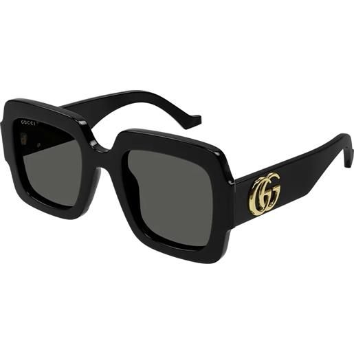 Gucci gg1547s 001 black grey - occhiali da sole donna neri