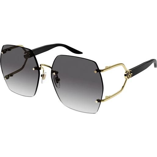 Gucci gg1562s 001 gold black grey - occhiali da sole donna oro