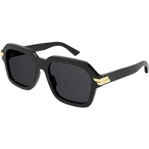 Bottega Veneta bv1123s 001 squadrati - occhiali da sole unisex nero