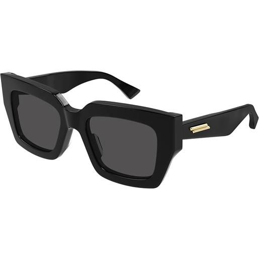 Bottega Veneta bv1212s 001 squadrati - occhiali da sole donna nero