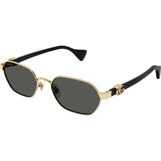 Gucci gg1593s 001 gold black grey - occhiali da sole donna oro