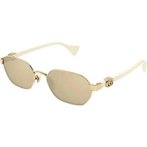 Gucci gg1593s 002 gold ivory pink - occhiali da sole donna oro