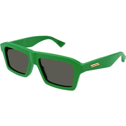 Bottega Veneta bv1213s 003 rettangolari - occhiali da sole uomo verde