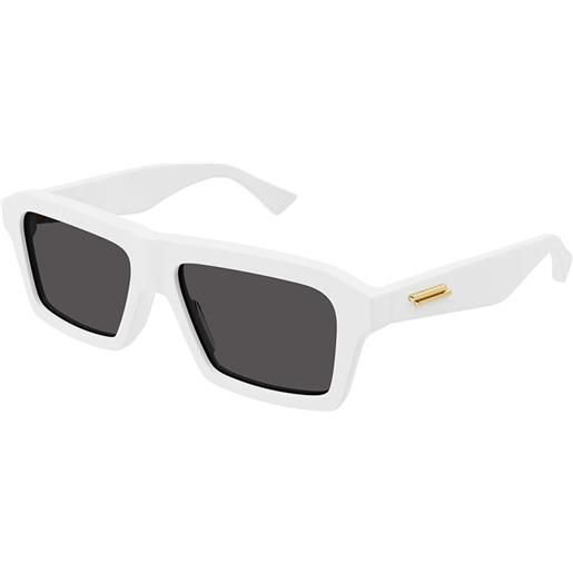 Bottega Veneta bv1213s 004 rettangolari - occhiali da sole uomo bianco