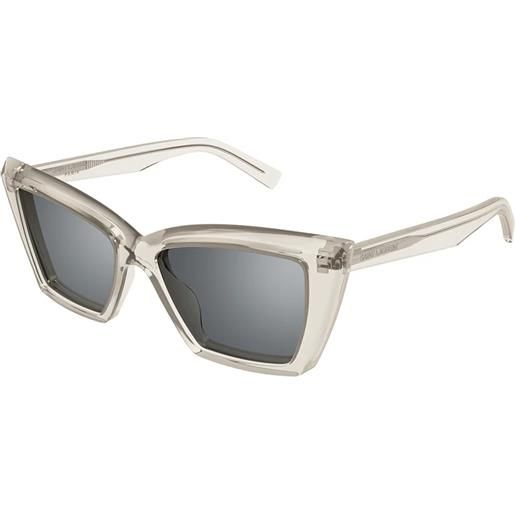 Saint Laurent sl 657 003 beige silver - occhiali da sole donna beige
