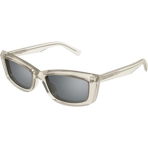 Saint Laurent sl 658 003 beige silver - occhiali da sole donna beige