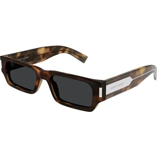 Saint Laurent sl 660 002 havana crystal black - occhiali da sole unisex havana