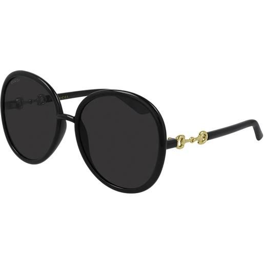 Gucci gg0889s 001 ovali - occhiali da sole donna nero