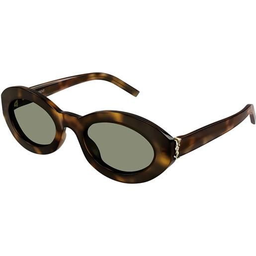 Saint Laurent sl m136 002 ovali - occhiali da sole donna havana