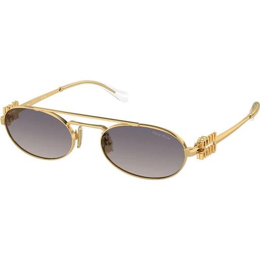 Miu Miu 54zs sole 5ak30c oro - occhiali da sole donna oro