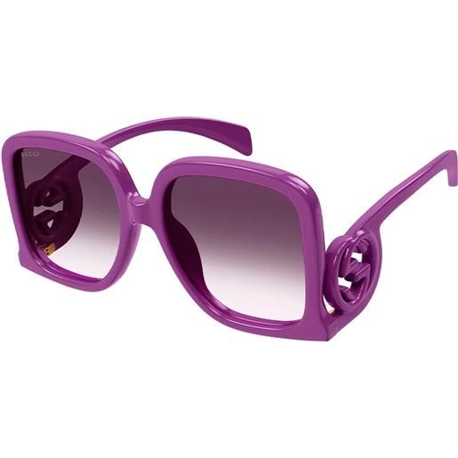 Gucci gg1326s 004 squadrati - occhiali da sole donna fucsia